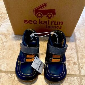 NWT See Kai Run Basics blue boots